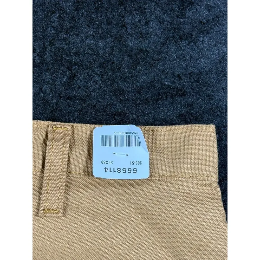 Carhartt Pants Mens 36x30 Dungaree Fit Brown Utility Workwear Rugged Cargo